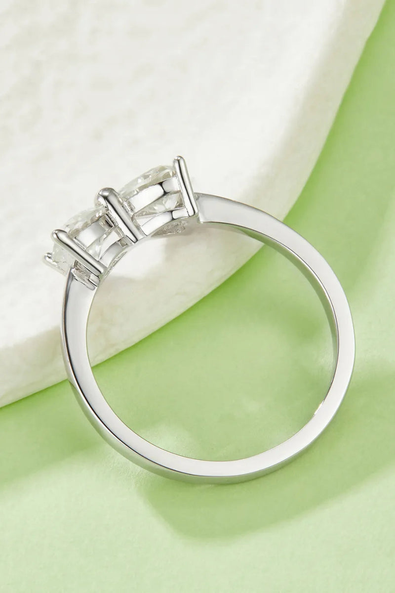 1 Carat Moissanite 925 Sterling Silver Bow Ring - Samuels Jewelers