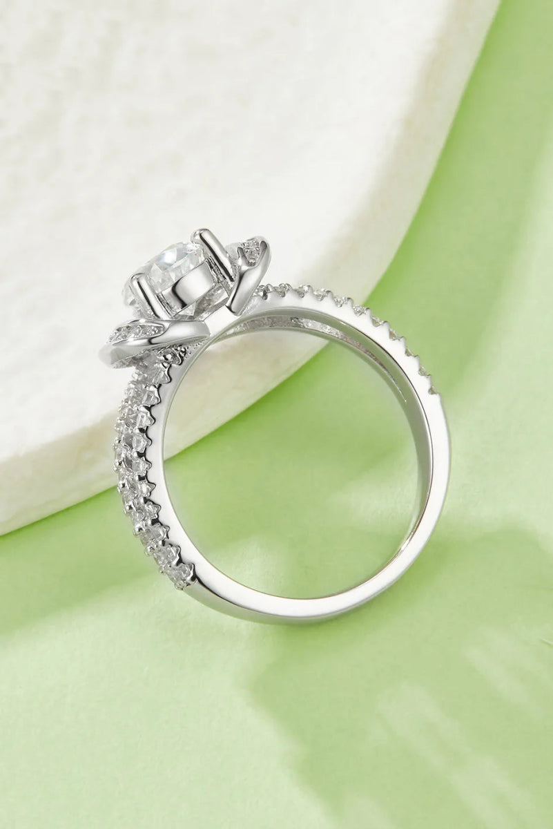 1 Carat Moissanite Stone Heart Ring - 925 Sterling Silver - Samuels Jewelers