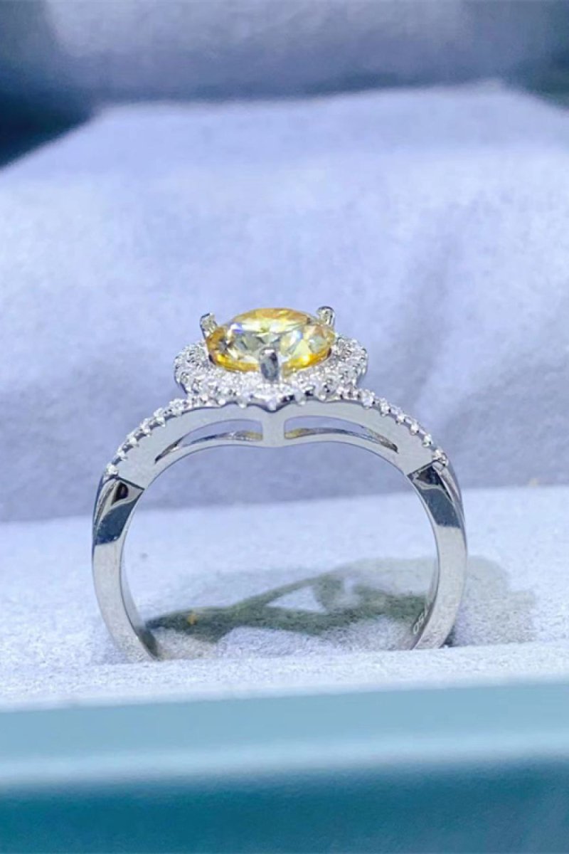 1 Carat Moissanite Heart Ring - 925 Sterling Silver - Samuels Jewelers