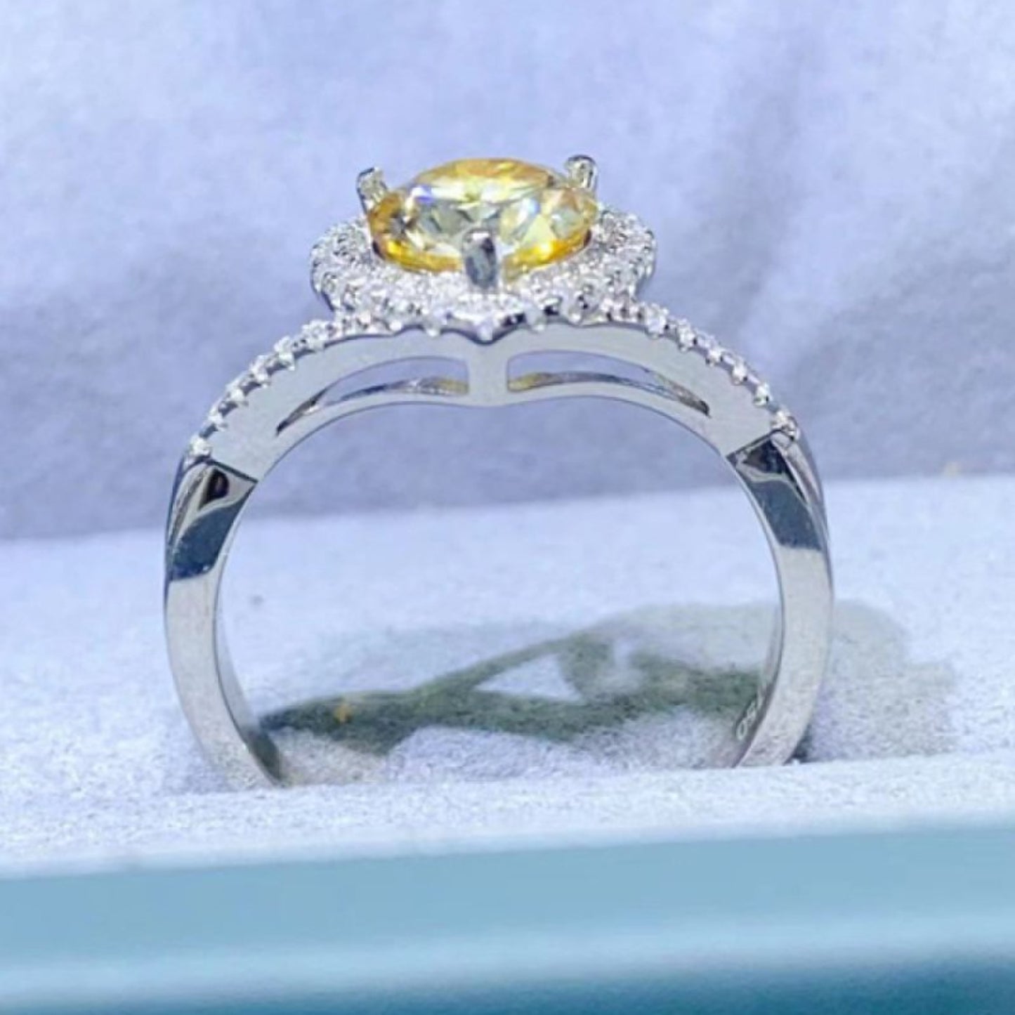 1 Carat Moissanite Heart Ring - 925 Sterling Silver - Samuels Jewelers