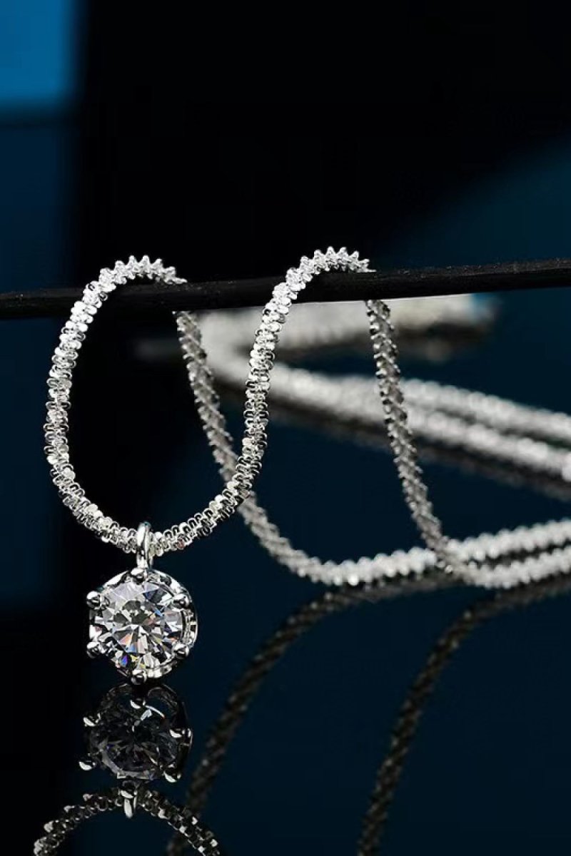 1 Carat Moissanite 925 Sterling Silver Necklace - Samuels Jewelers