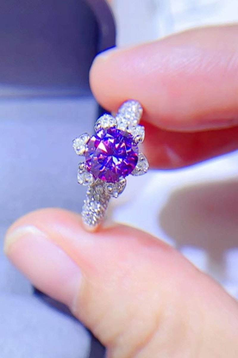 1 Carat Moissanite Stone Ring - 925 Sterling Silver - Samuels Jewelers