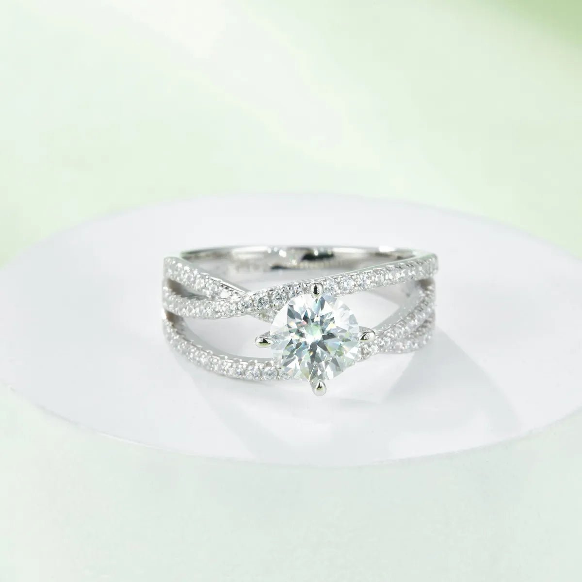 1 Carat Moissanite Stone Ring - 925 Sterling Silver - Samuels Jewelers