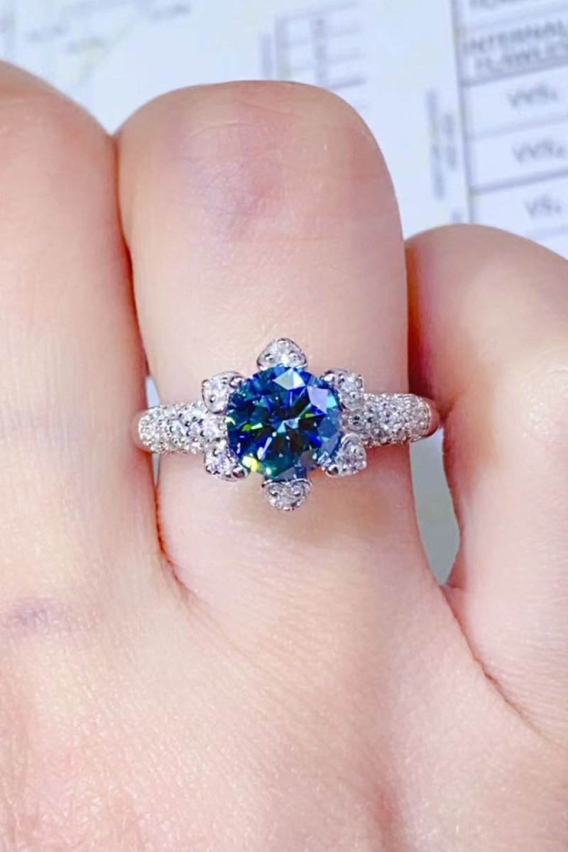 1 Carat Moissanite Stone Ring - 925 Sterling Silver - Samuels Jewelers