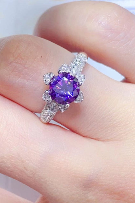 1 Carat Moissanite Stone Ring - 925 Sterling Silver - Samuels Jewelers