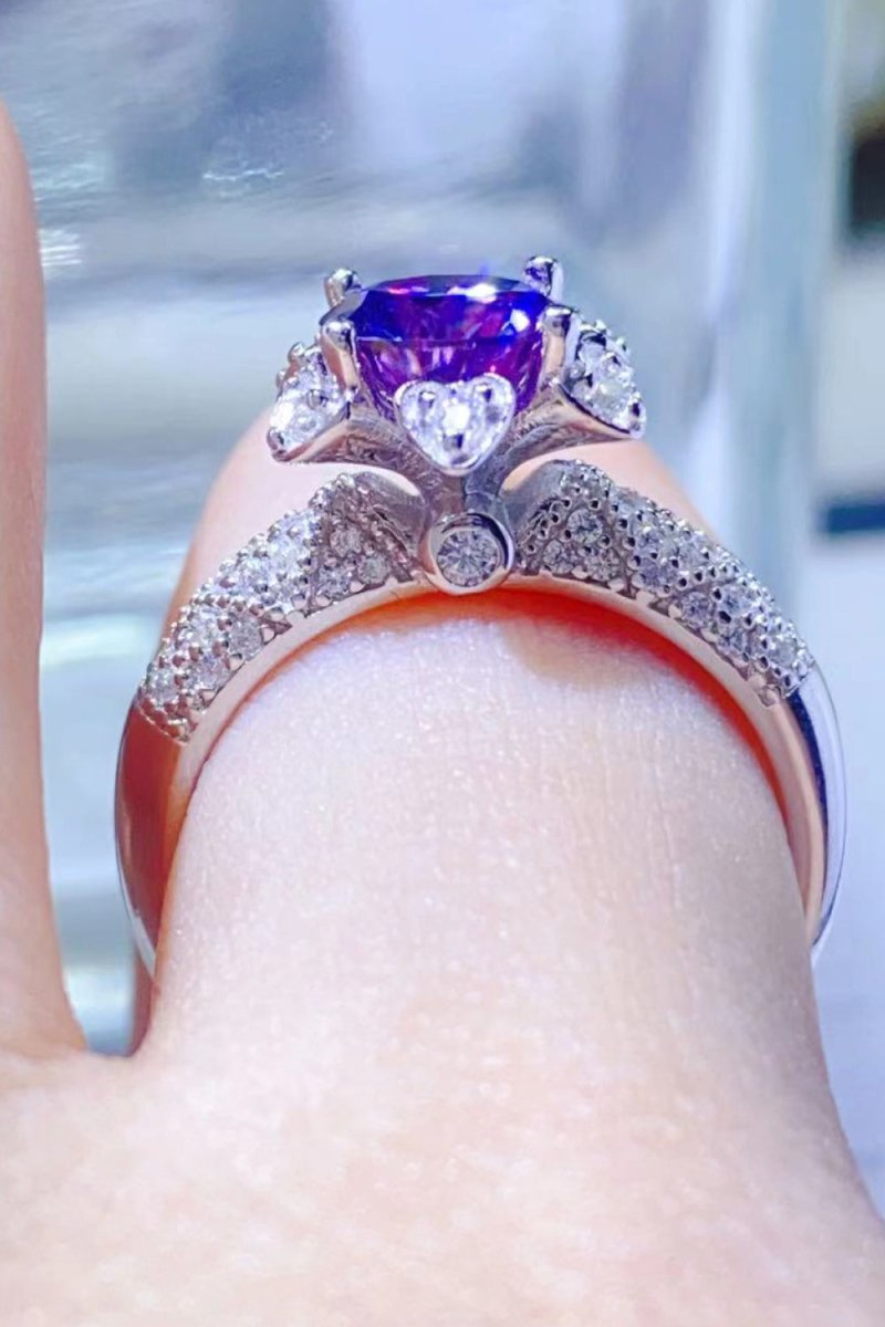 1 Carat Moissanite Stone Ring - 925 Sterling Silver - Samuels Jewelers