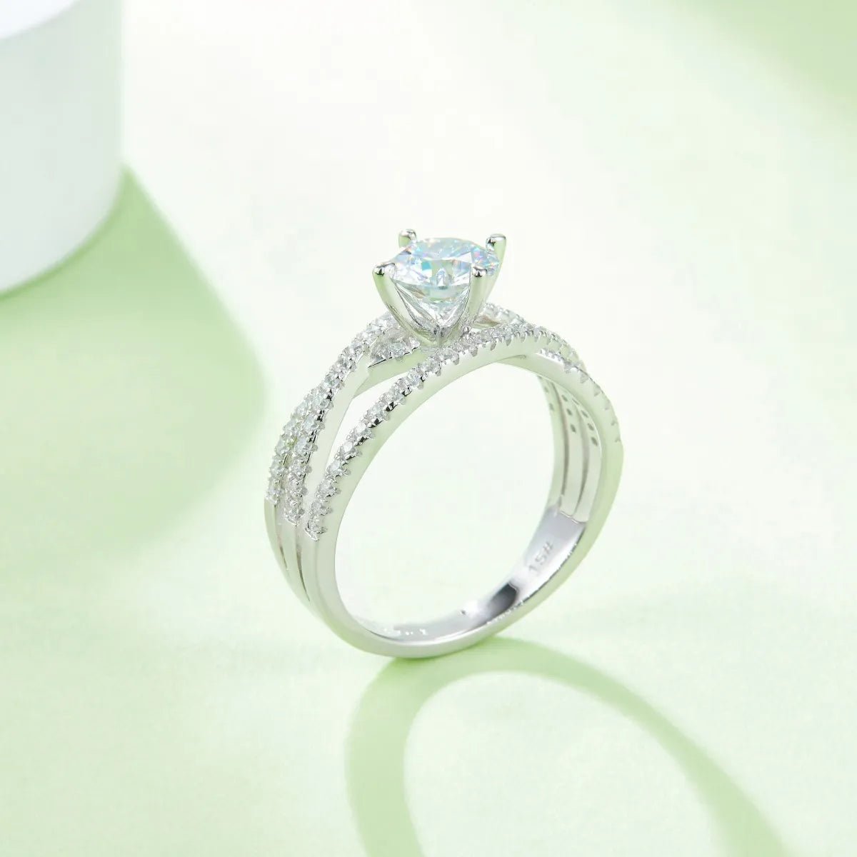 1 Carat Moissanite Stone Ring - 925 Sterling Silver - Samuels Jewelers