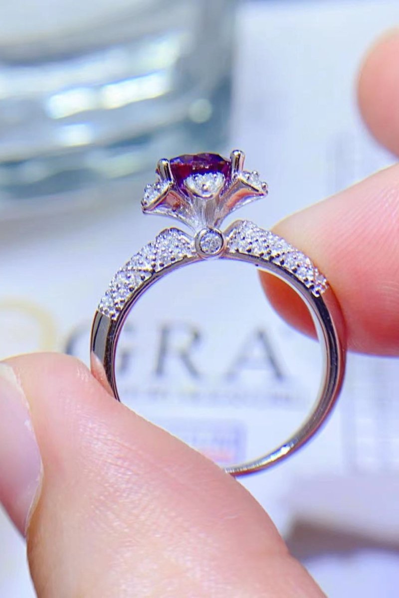 1 Carat Moissanite Stone Ring - 925 Sterling Silver - Samuels Jewelers