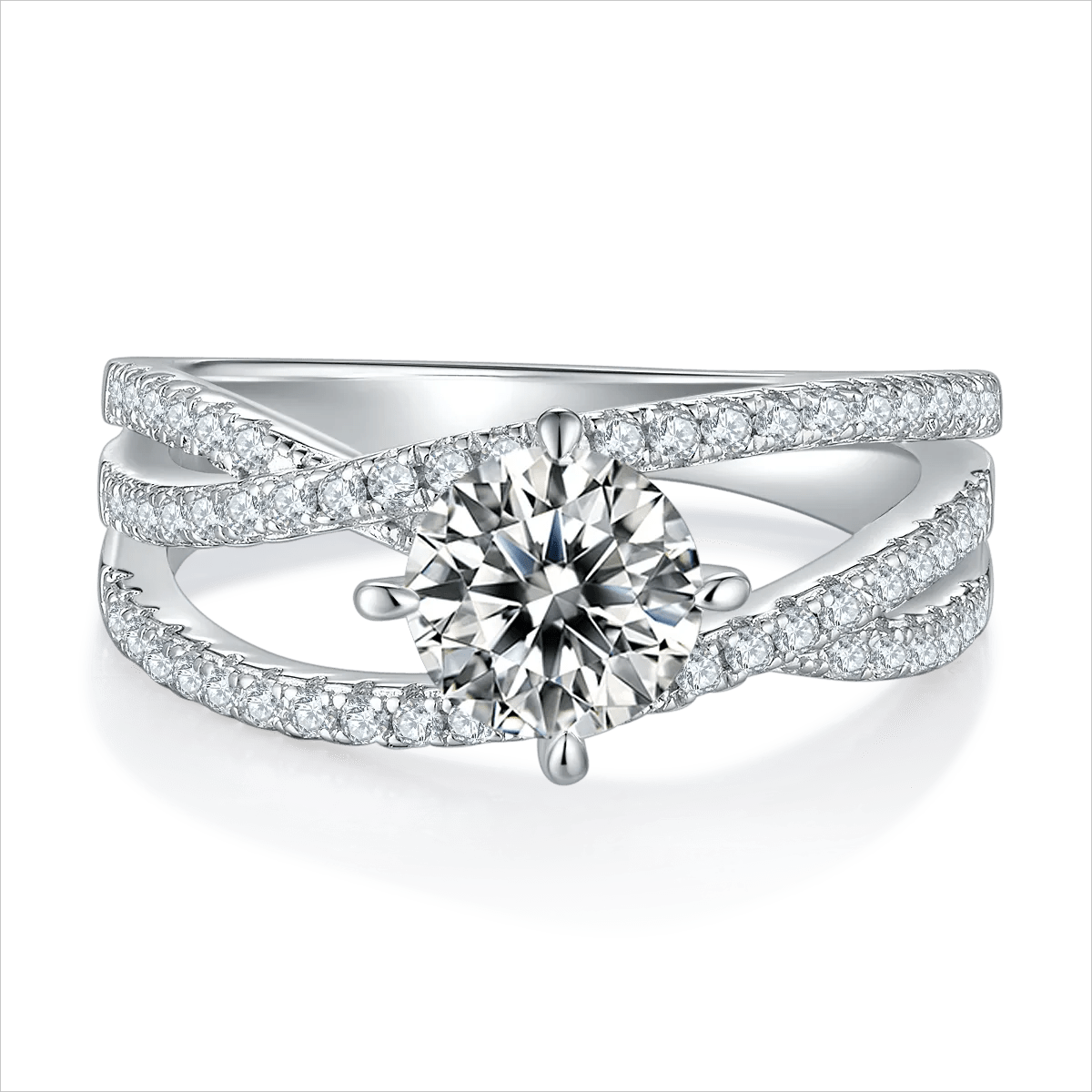 1 Carat Moissanite Stone Ring - 925 Sterling Silver - Samuels Jewelers