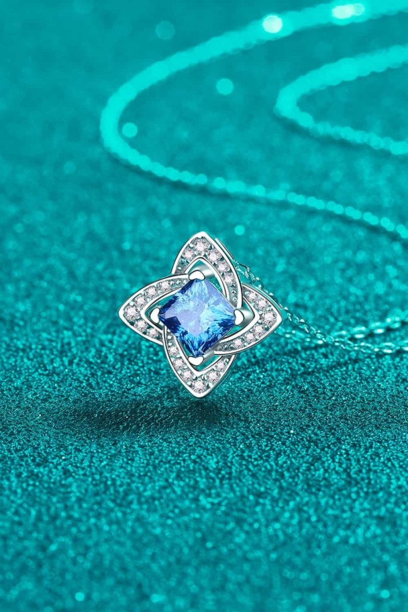1 Carat Moissanite Floral Pendant Necklace - Samuels Jewelers