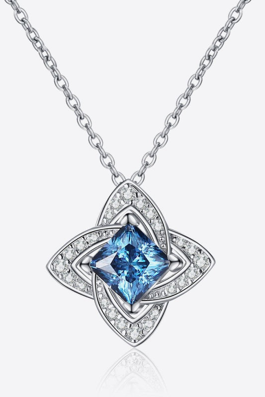 1 Carat Moissanite Floral Pendant Necklace - Samuels Jewelers