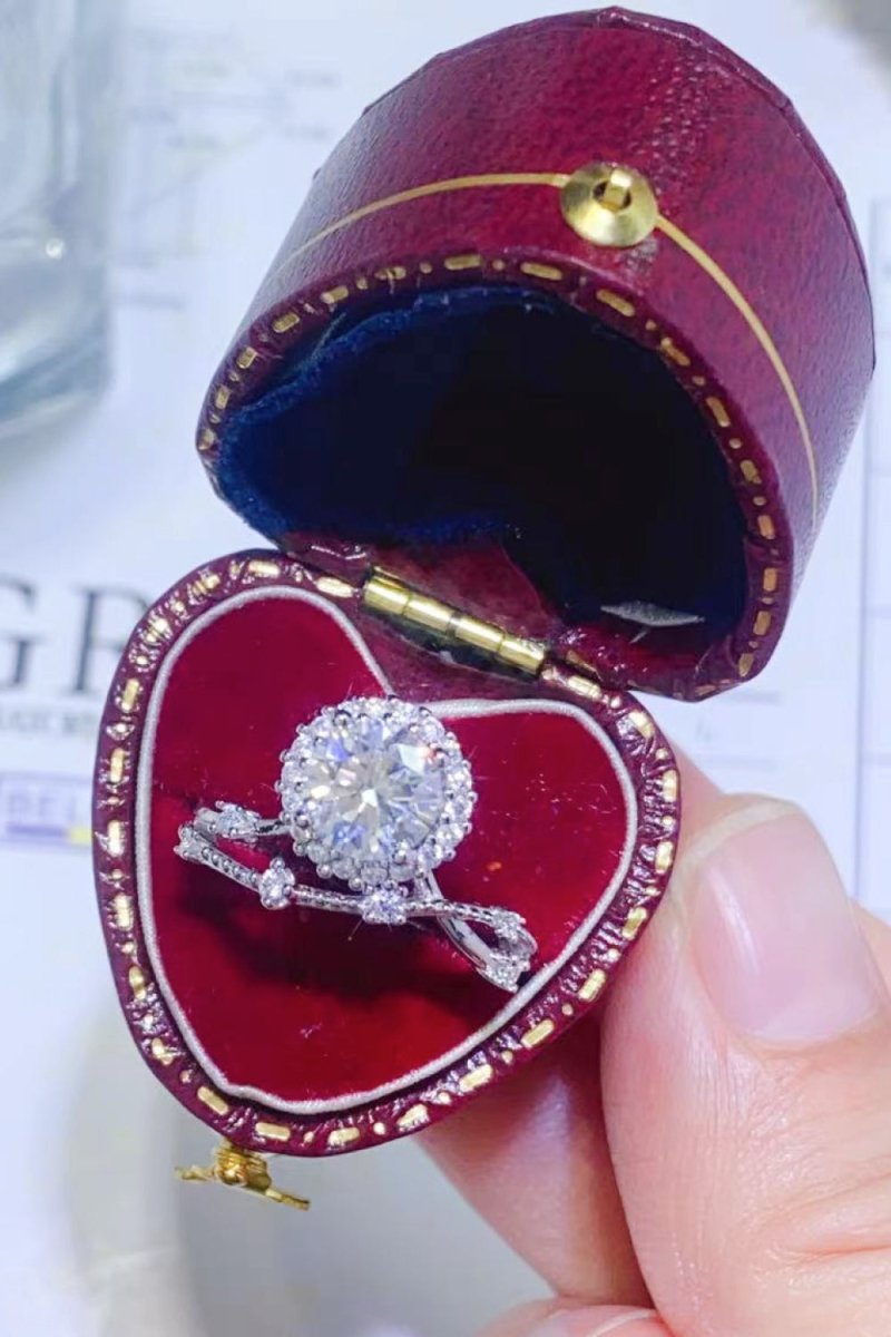 1 Carat Moissanite Platinum - Plated Ring - Samuels Jewelers
