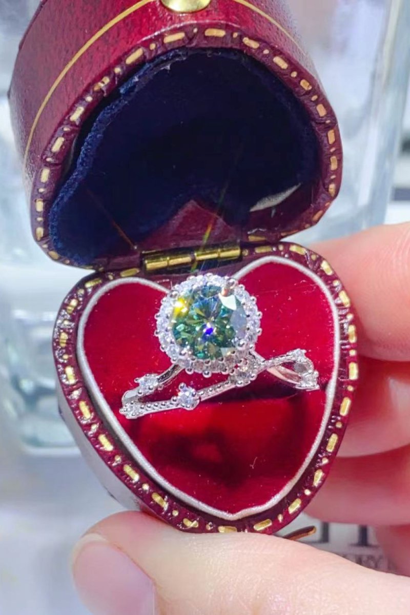 1 Carat Moissanite Platinum - Plated Ring - Samuels Jewelers