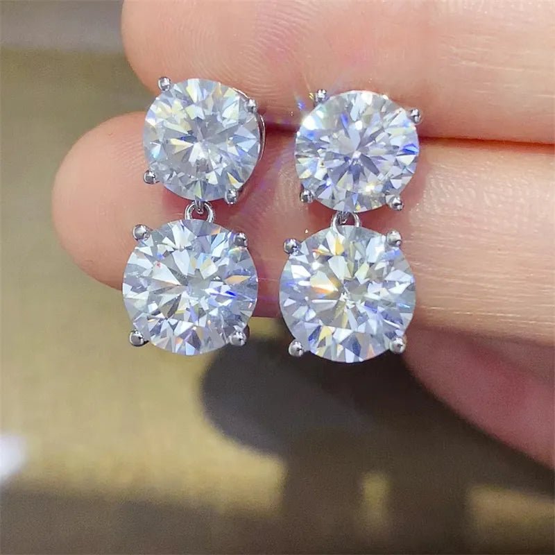 10 Carat Moissanite 925 Sterling Silver Earrings - Samuels Jewelers