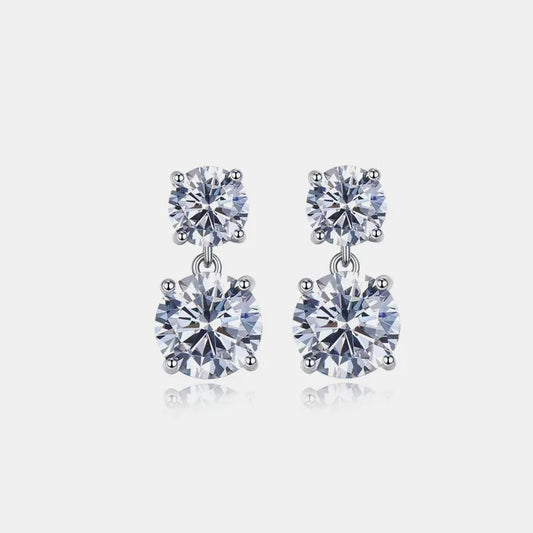 10 Carat Moissanite 925 Sterling Silver Earrings - Samuels Jewelers