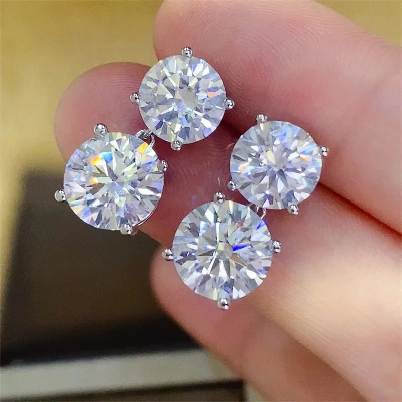 10 Carat Moissanite 925 Sterling Silver Earrings - Samuels Jewelers