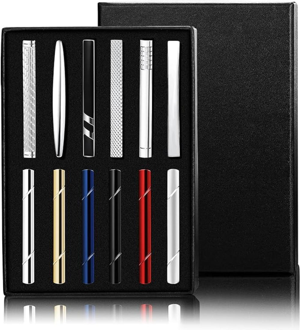 12Pcs Tie Clips for Regular Classic Ties with Gift Box - Samuels Jewelers