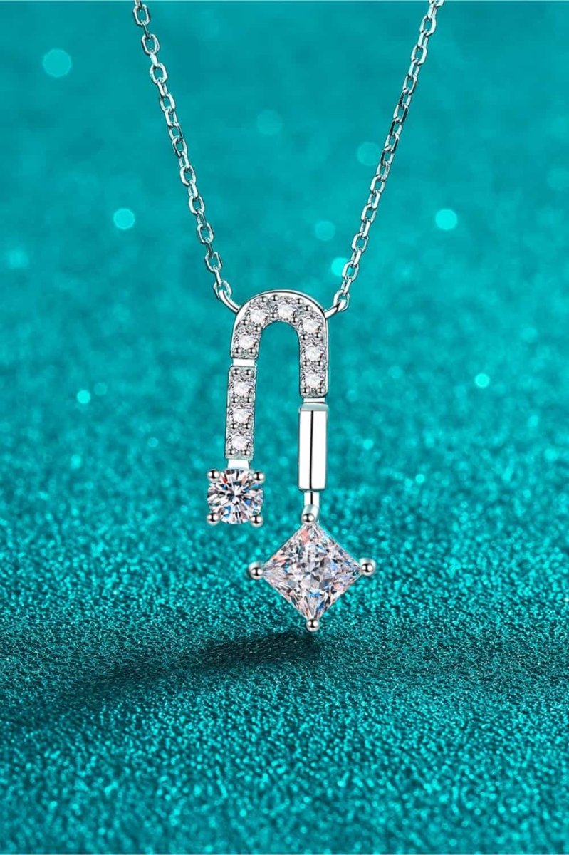 1.3 Carat Moissanite 925 Sterling Silver Necklace - Samuels Jewelers