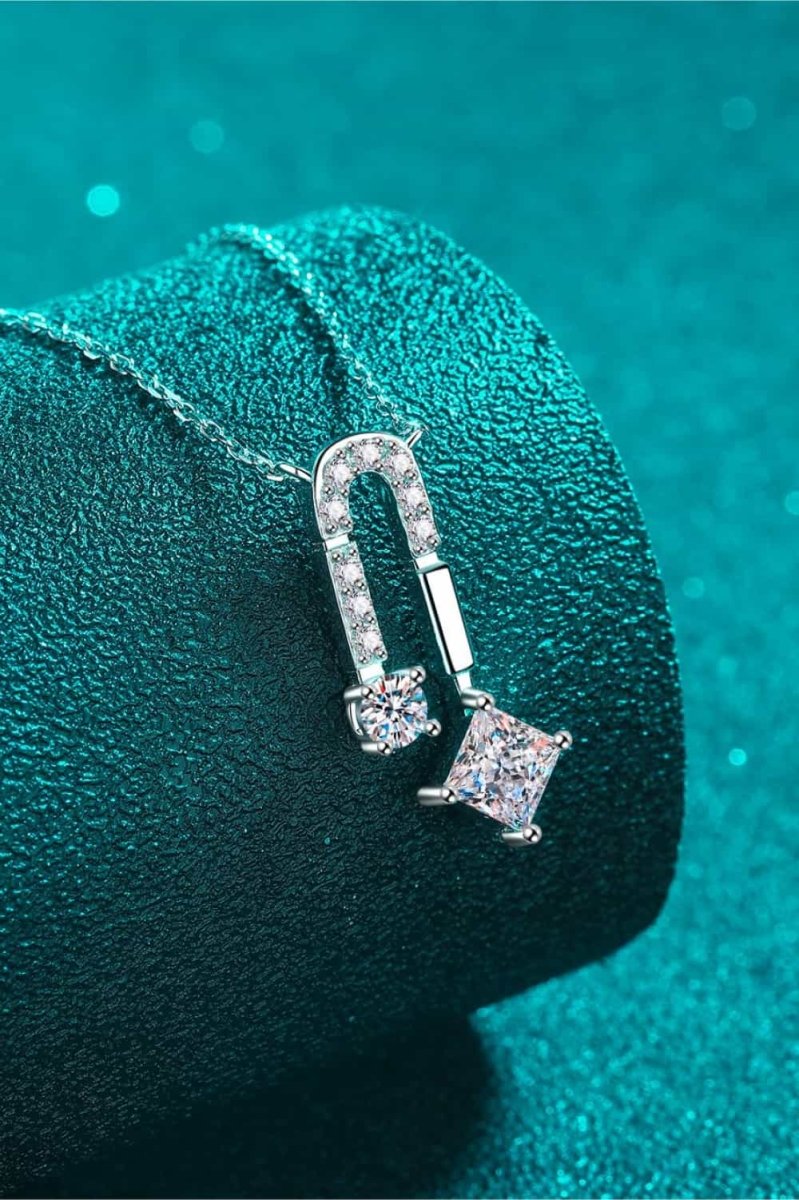 1.3 Carat Moissanite 925 Sterling Silver Necklace - Samuels Jewelers
