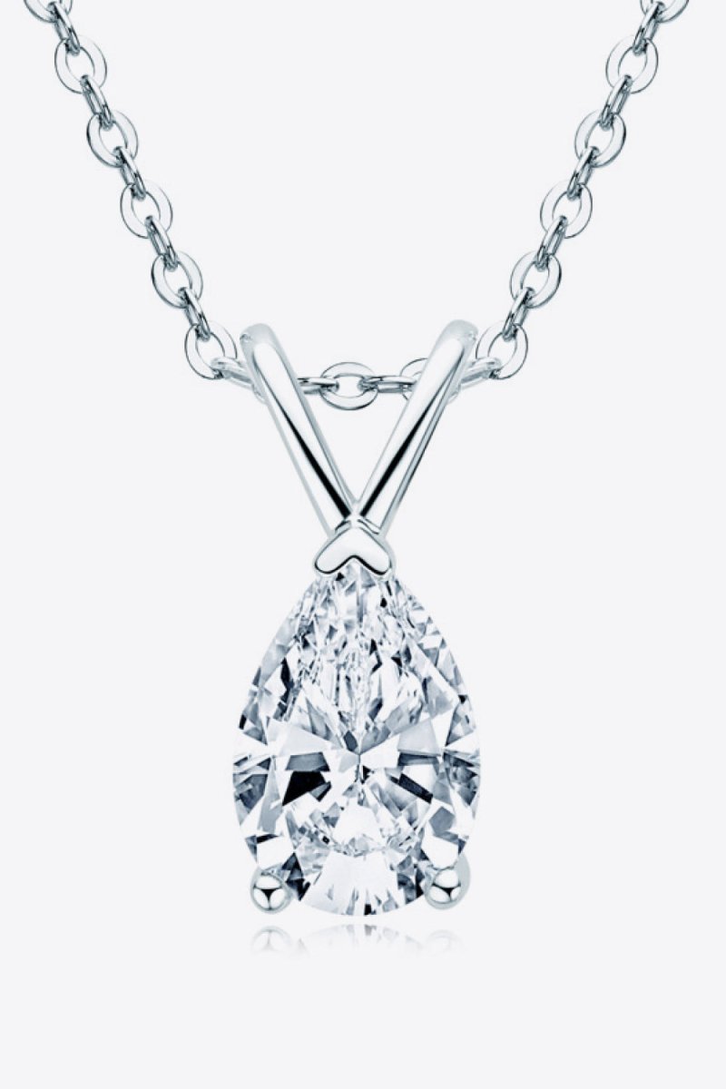 1.5 Ct Moissanite Pendant 925 Sterling Silver Necklace - Samuels Jewelers
