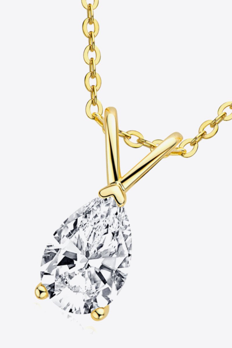 1.5 Ct Moissanite Pendant 925 Sterling Silver Necklace - Samuels Jewelers