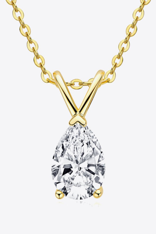 1.5 Ct Moissanite Pendant 925 Sterling Silver Necklace - Samuels Jewelers