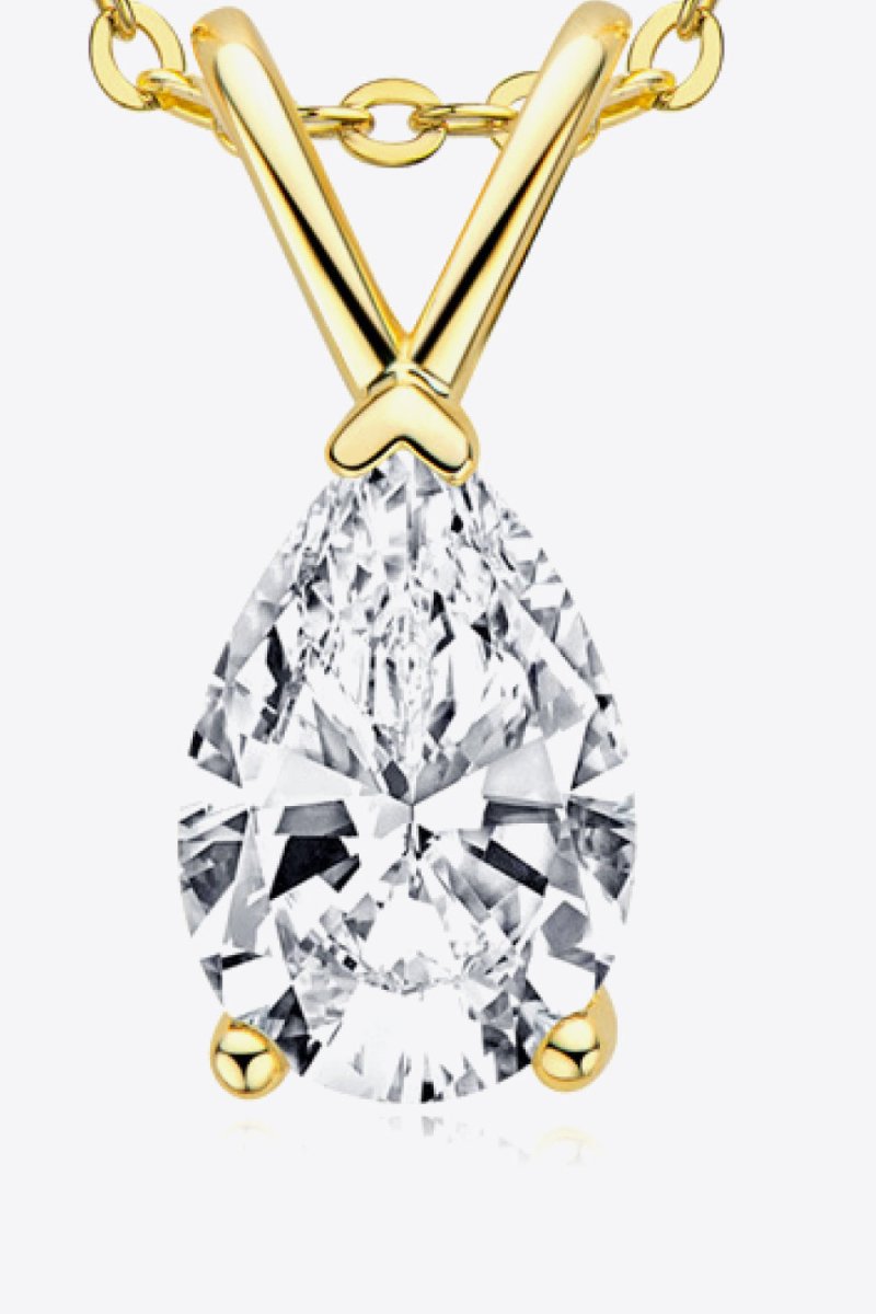 1.5 Ct Moissanite Pendant 925 Sterling Silver Necklace - Samuels Jewelers