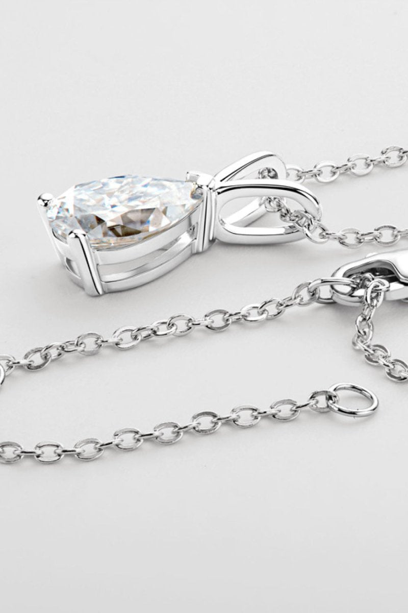 1.5 Ct Moissanite Pendant 925 Sterling Silver Necklace - Samuels Jewelers