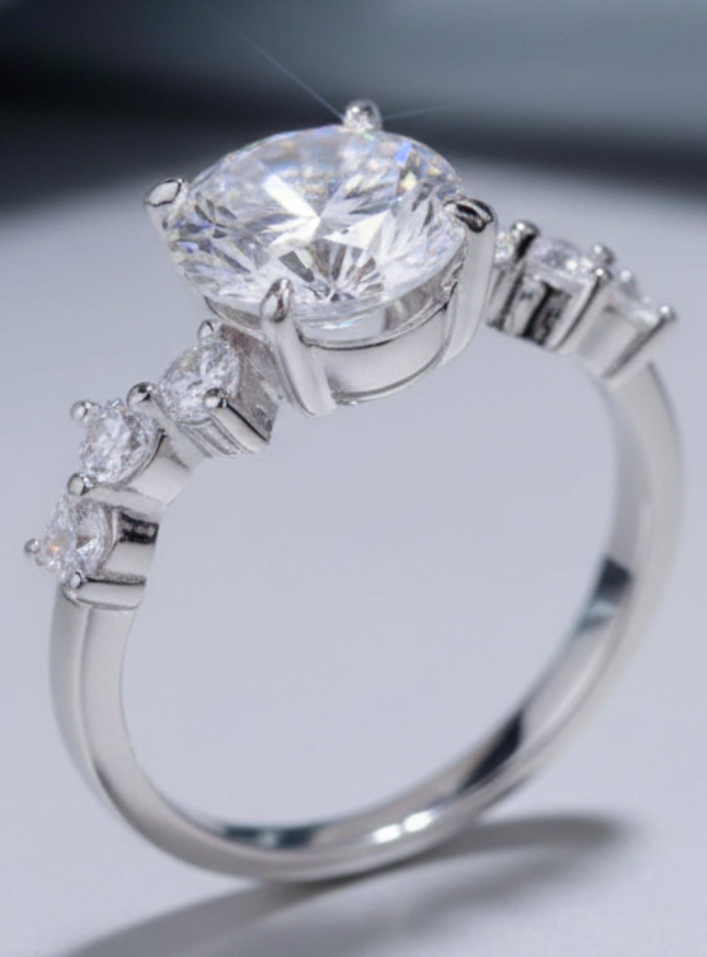 Moissanite Stone 2 Carat Ring - 925 Sterling Silver - Samuels Jewelers