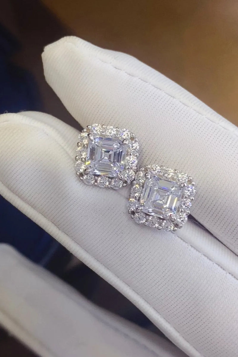2 Carat Moissanite 925 Sterling Silver Stud Earrings - Samuels Jewelers