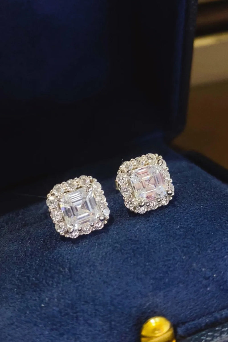 2 Carat Moissanite 925 Sterling Silver Stud Earrings - Samuels Jewelers