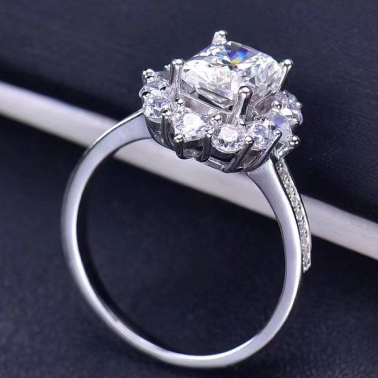 2 Carat Moissanite Ring - 925 Sterling Silver - Samuels Jewelers