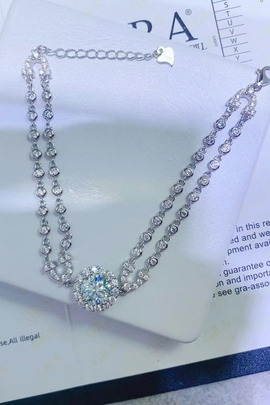 2 Ct Moissanite Double - Layered Bracelet - Samuels Jewelers
