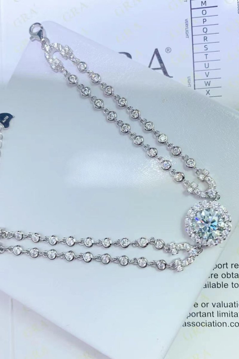 2 Ct Moissanite Double - Layered Bracelet - Samuels Jewelers