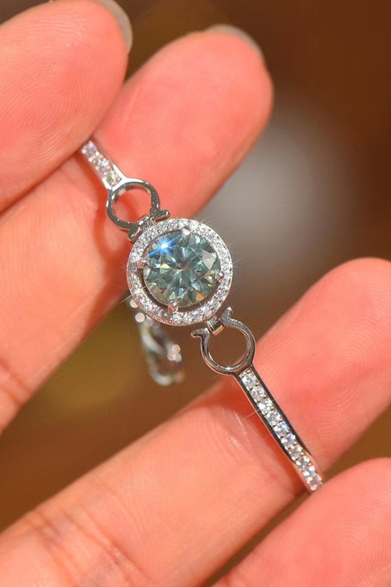 2 Ct Moissanite Platinum - Plated Bracelet - Samuels Jewelers