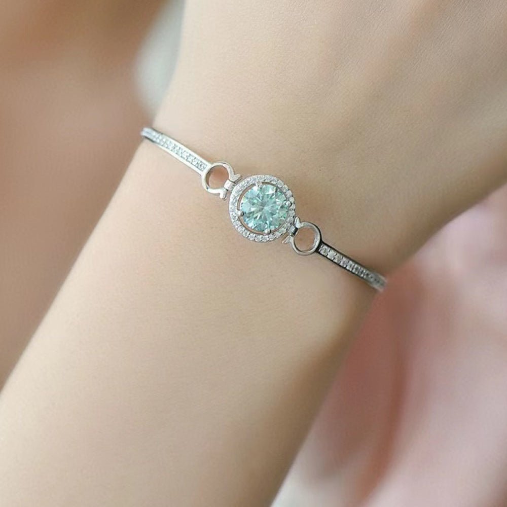 2 Ct Moissanite Platinum - Plated Bracelet - Samuels Jewelers