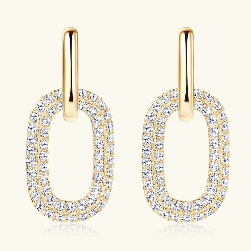 2.16 Carat Moissanite 925 Sterling Silver Earrings - Samuels Jewelers