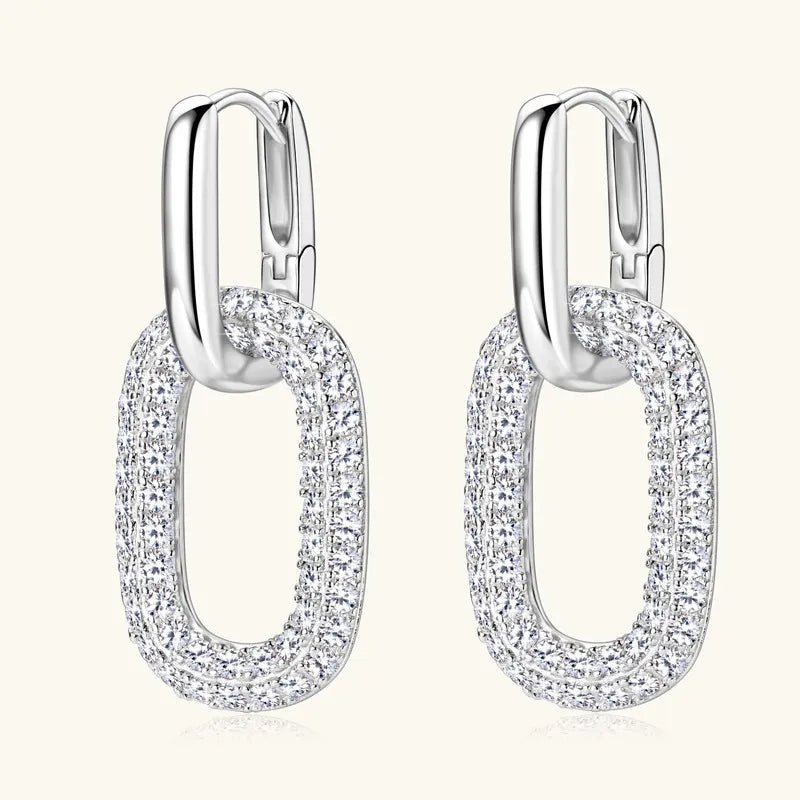 2.16 Carat Moissanite 925 Sterling Silver Earrings - Samuels Jewelers