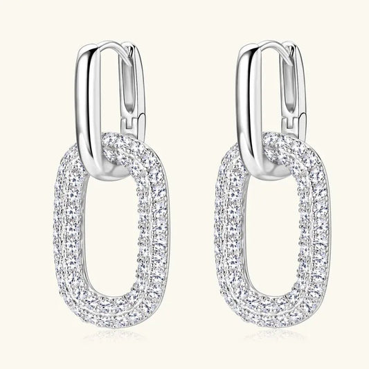 2.16 Carat Moissanite 925 Sterling Silver Earrings - Samuels Jewelers