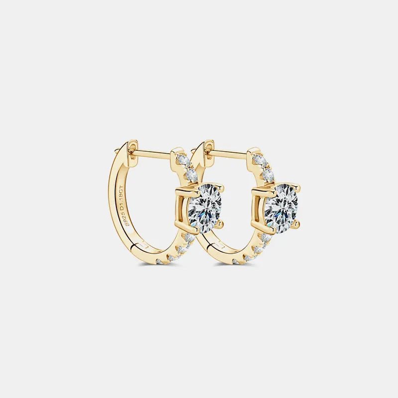 2.36 Carat Moissanite Hoop Earrings - 925 Sterling Silver - Samuels Jewelers