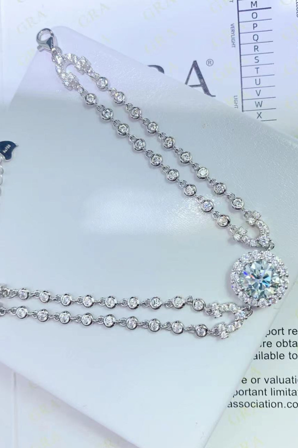 2 Ct Moissanite Double-Layered Bracelet | Samuels Jewelers