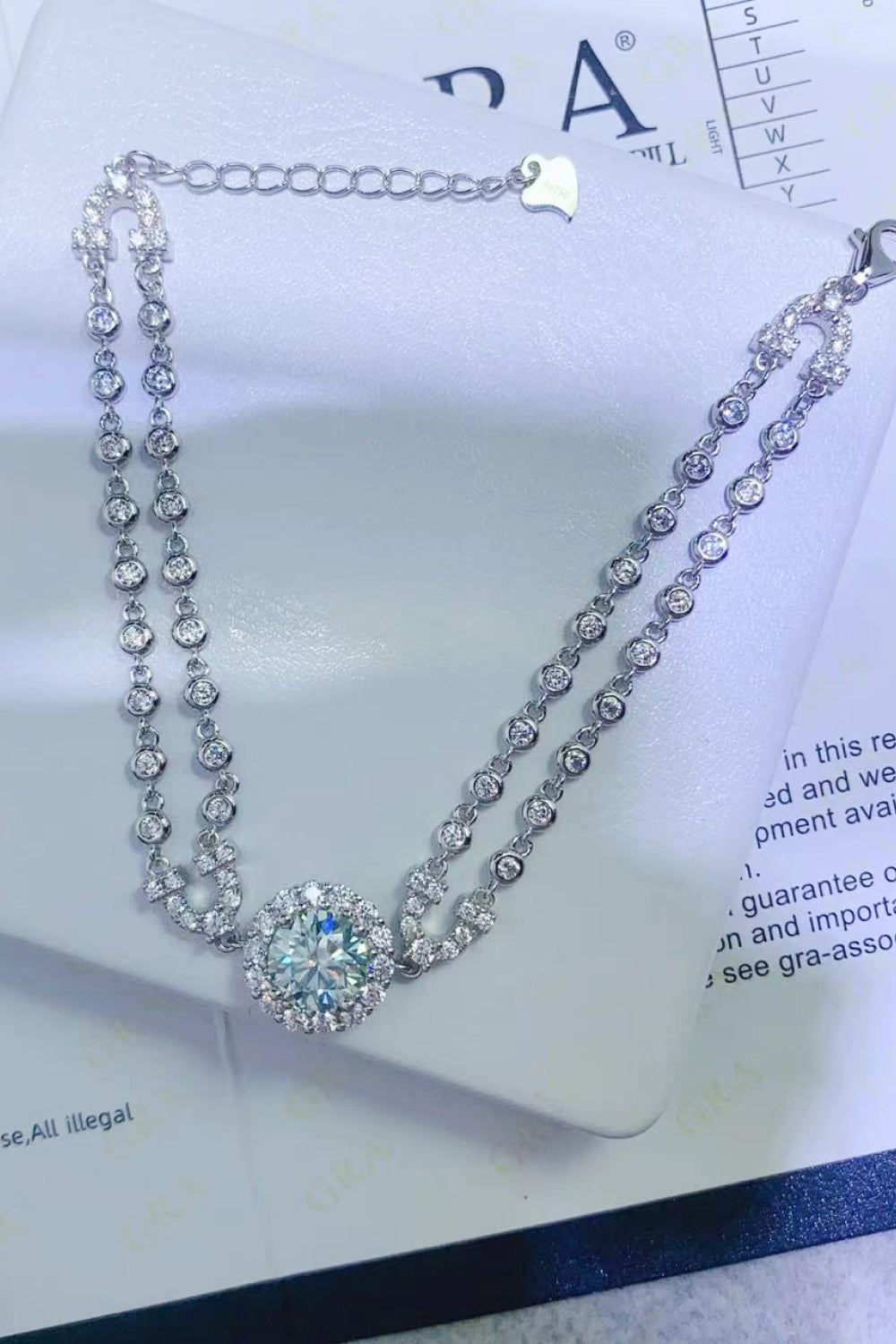 2 Ct Moissanite Double-Layered Bracelet | Samuels Jewelers