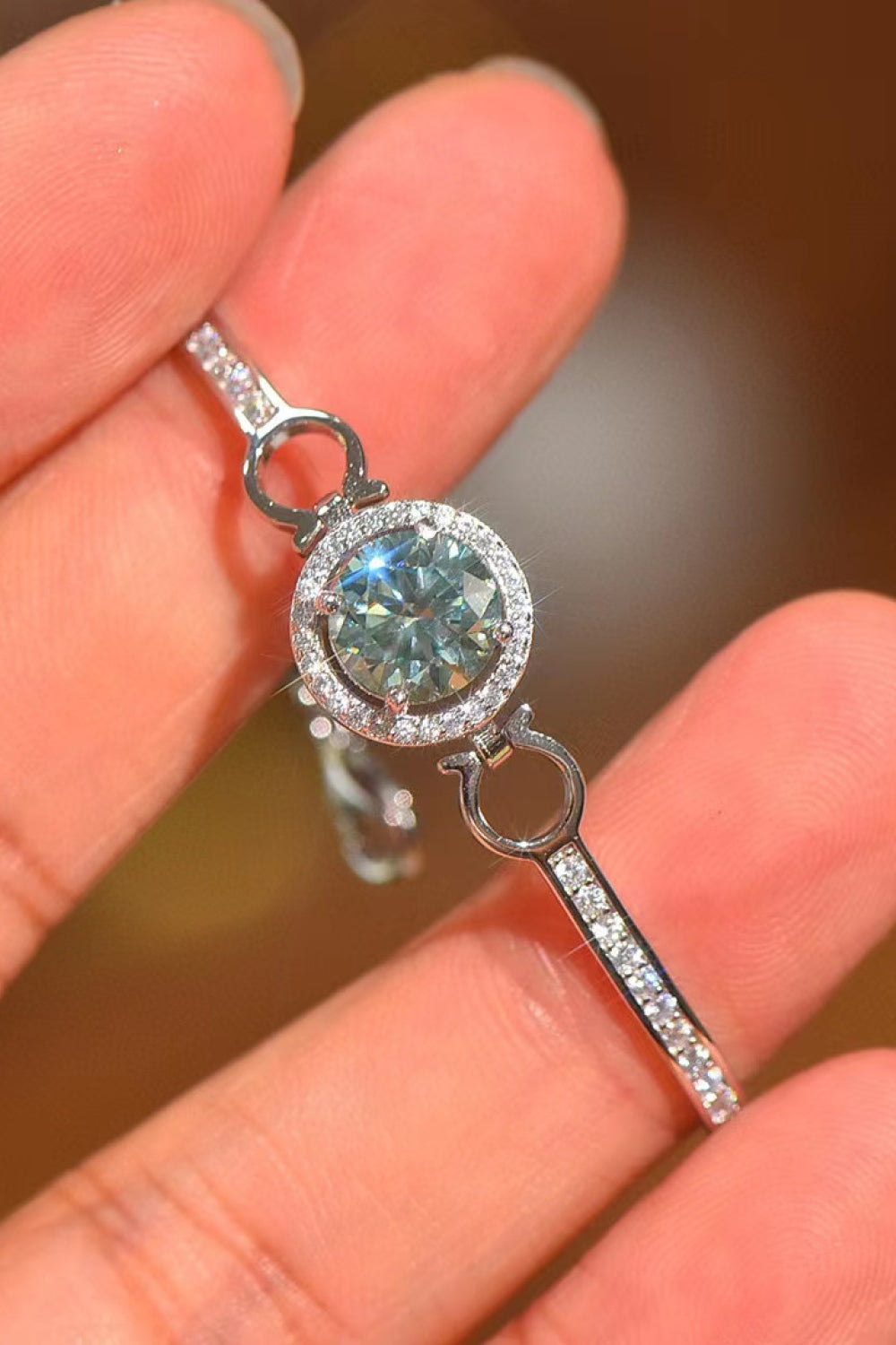 2 Ct Moissanite Platinum-Plated Bracelet | Samuels Jewelers