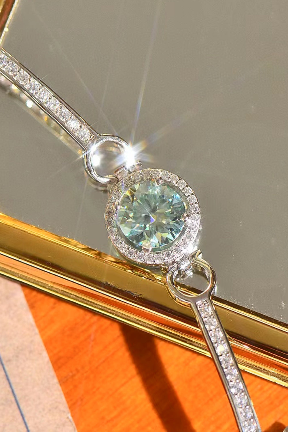 2 Ct Moissanite Platinum-Plated Bracelet | Samuels Jewelers