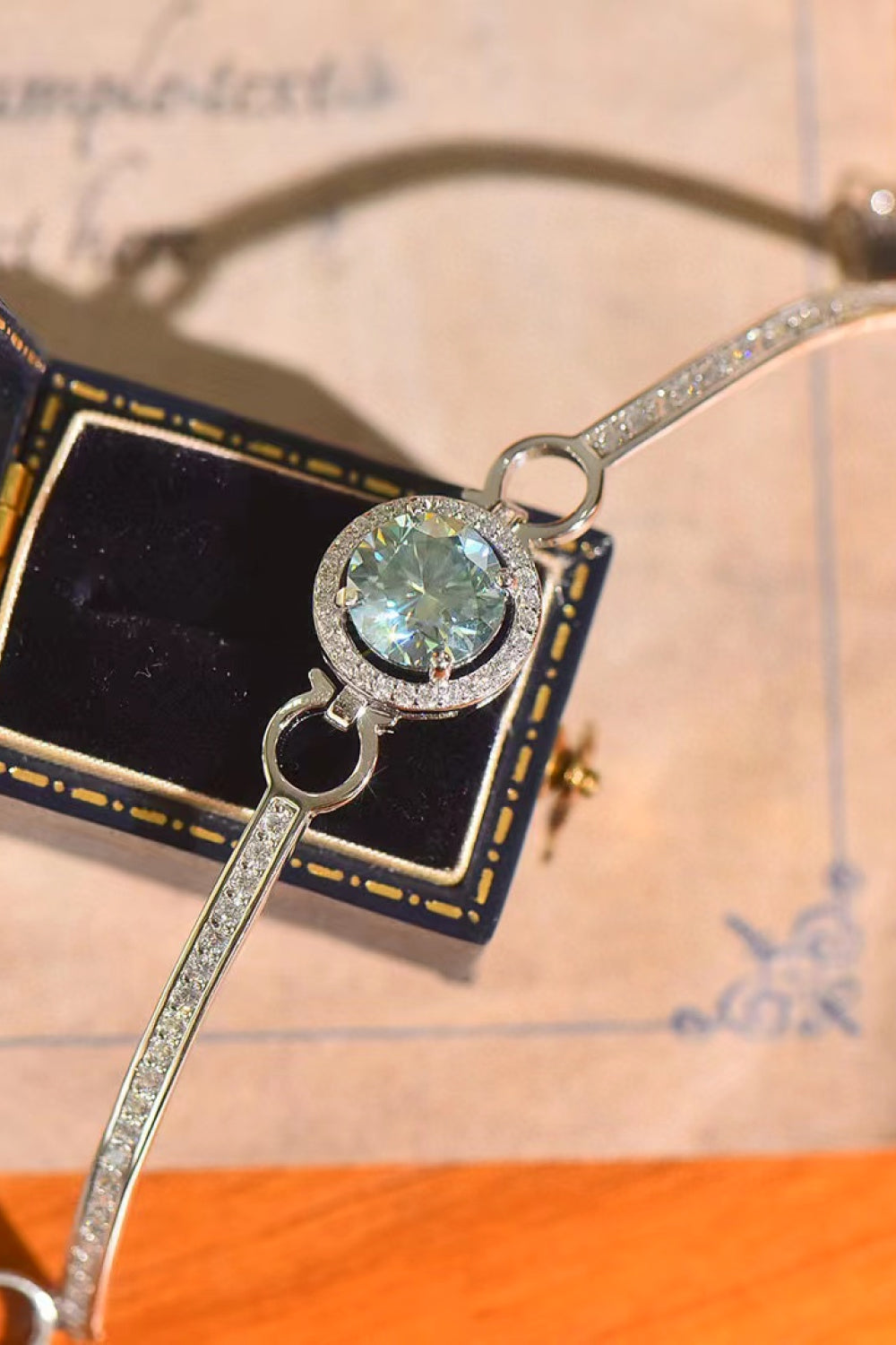 2 Ct Moissanite Platinum-Plated Bracelet | Samuels Jewelers