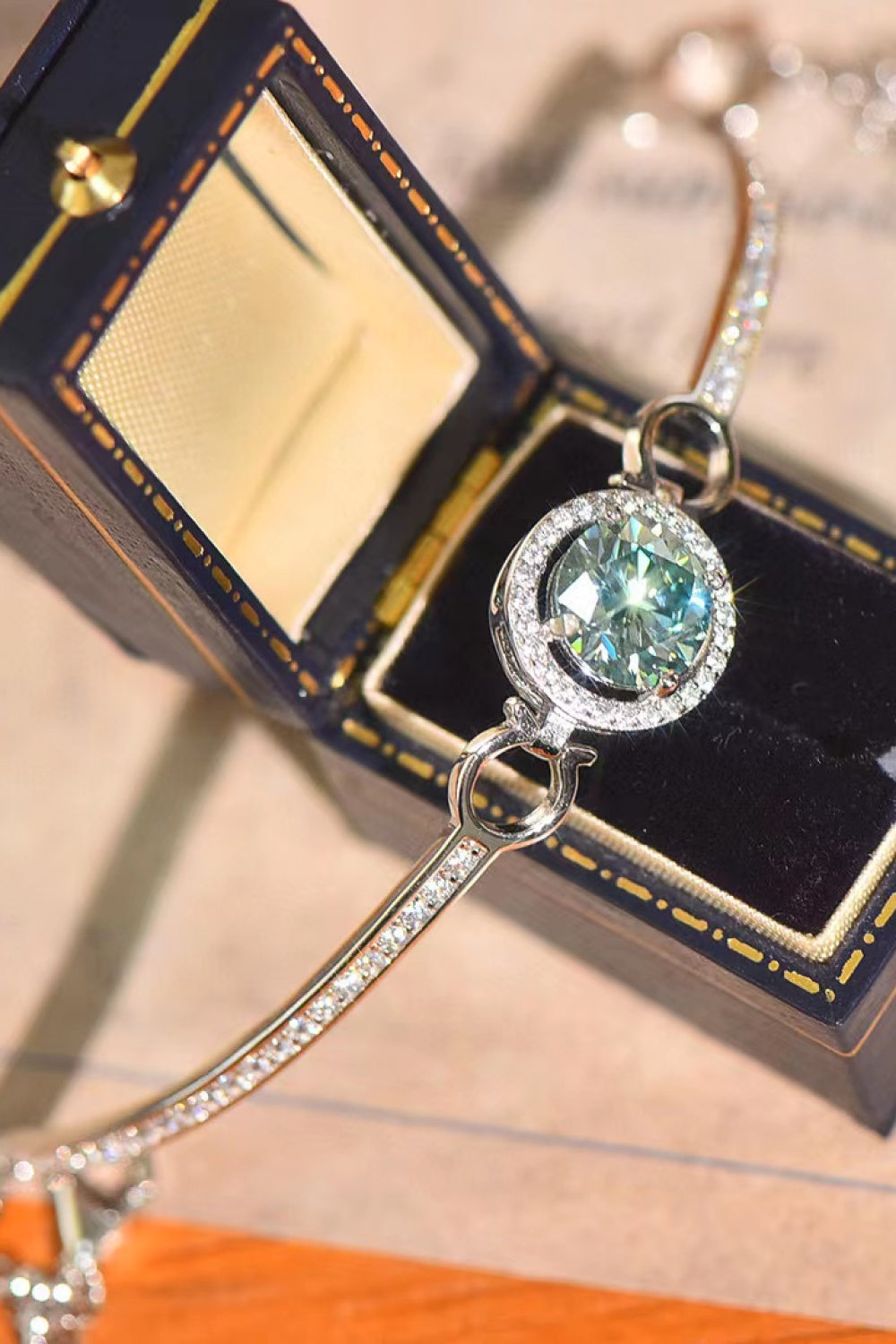 2 Ct Moissanite Platinum-Plated Bracelet | Samuels Jewelers