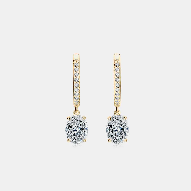 3 Carat Moissanite 925 Sterling Silver Earrings - Samuels Jewelers