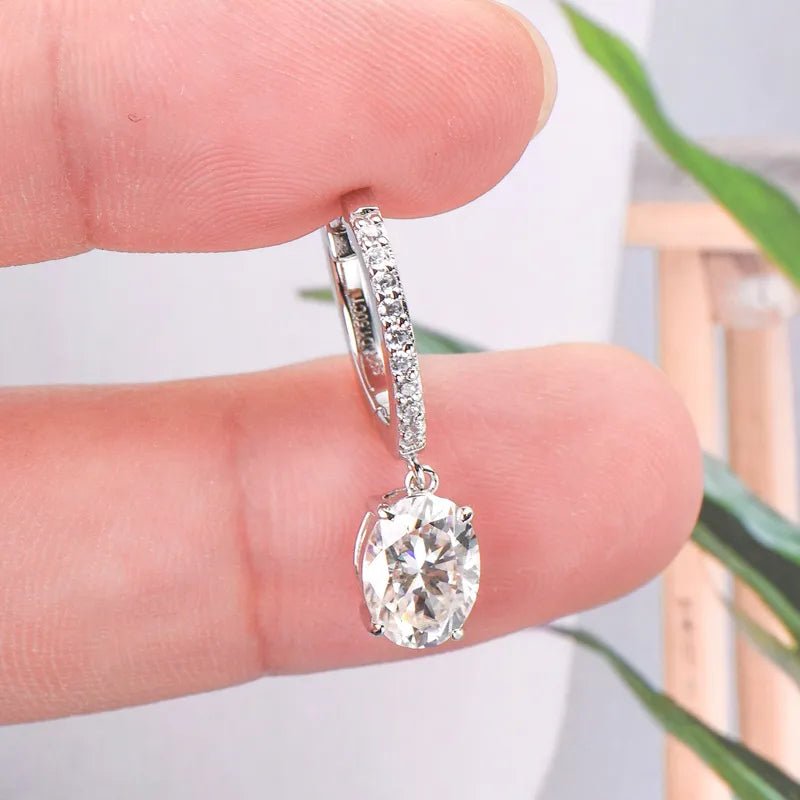 3 Carat Moissanite 925 Sterling Silver Earrings - Samuels Jewelers