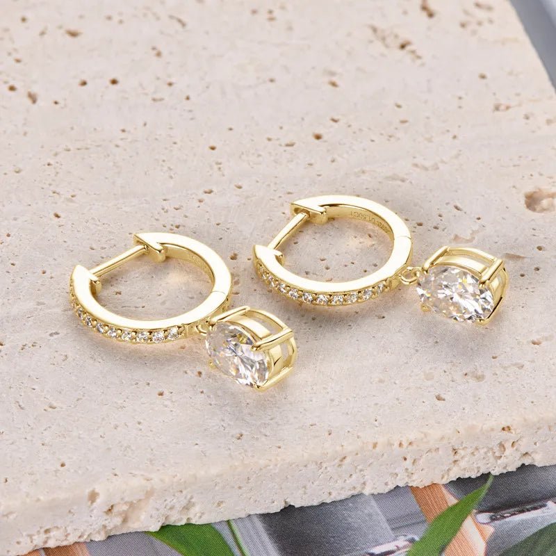 3 Carat Moissanite 925 Sterling Silver Earrings - Samuels Jewelers