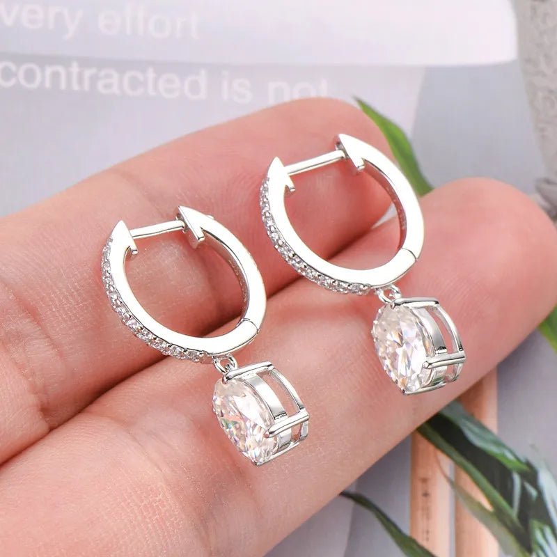 3 Carat Moissanite 925 Sterling Silver Earrings - Samuels Jewelers